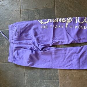 Disney 100 purple sweatpants sold in parks